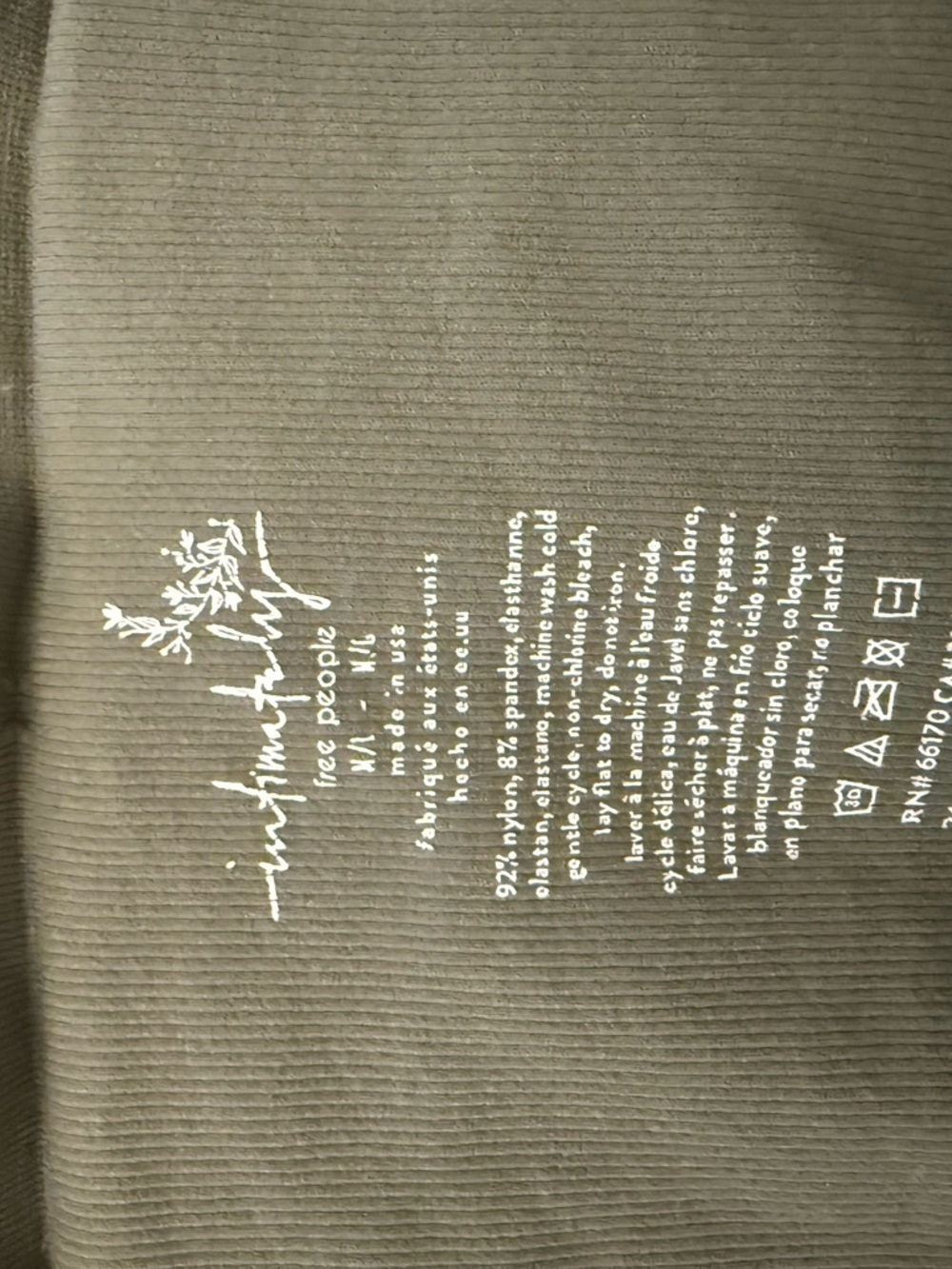 Free People Intimately Tube Top Olive Green in M/L - Picture 2 of 2
